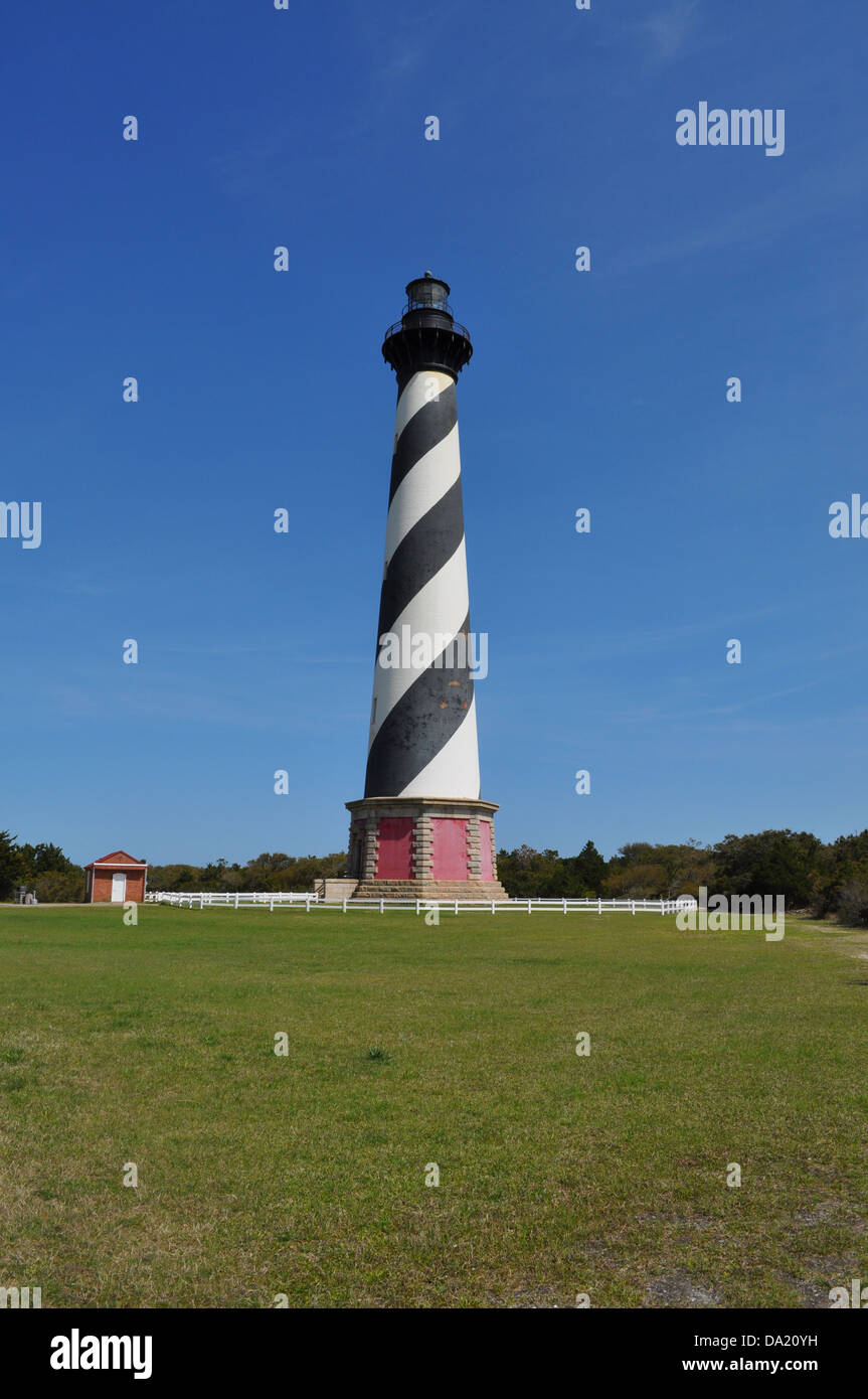 Le phare de Cape Hatteras situé à Buxton, NC. Banque D'Images