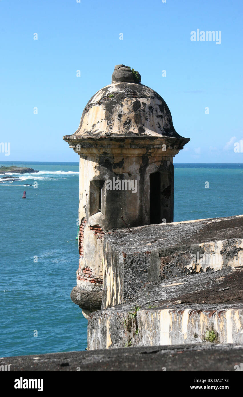 Guérite, Castillo de San Cristobal, San Juan, Puerto Rico, United States of America Banque D'Images