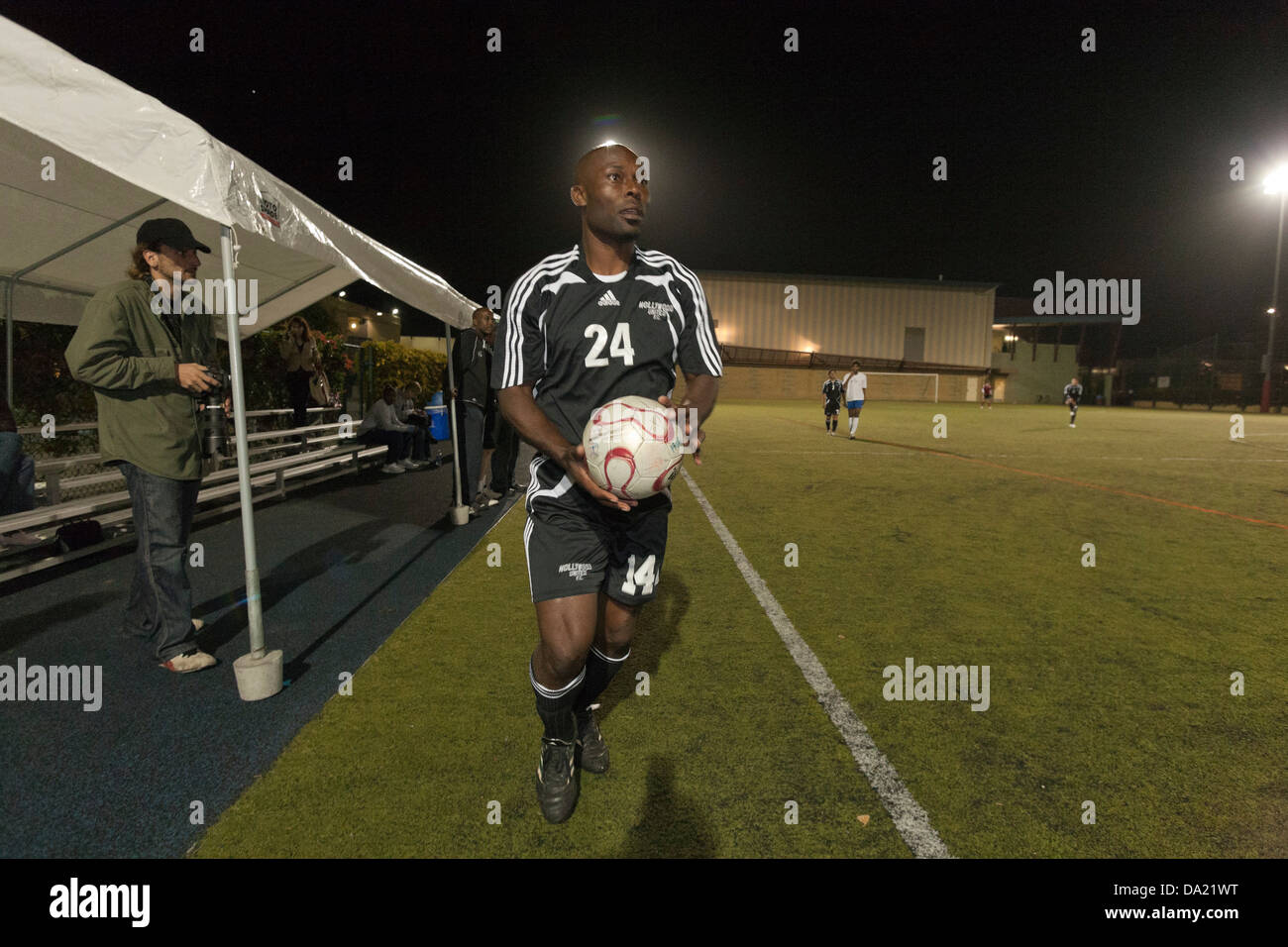 SANTA MONICA, CA - 25 avril : Jimmy-Jean Louis de Hollywood United soccer team à Santa Monica, Californie, le 25 avril 2007. Banque D'Images