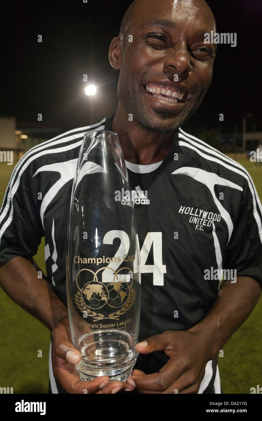 SANTA MONICA, CA - 25 avril : Jimmy-Jean Louis de Hollywood United soccer team à Santa Monica, Californie, le 25 avril 2007. Banque D'Images