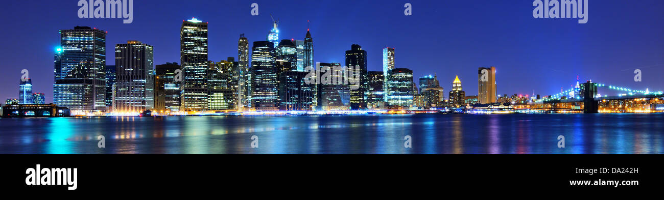 Lower Manhattan skyline de New York. Banque D'Images