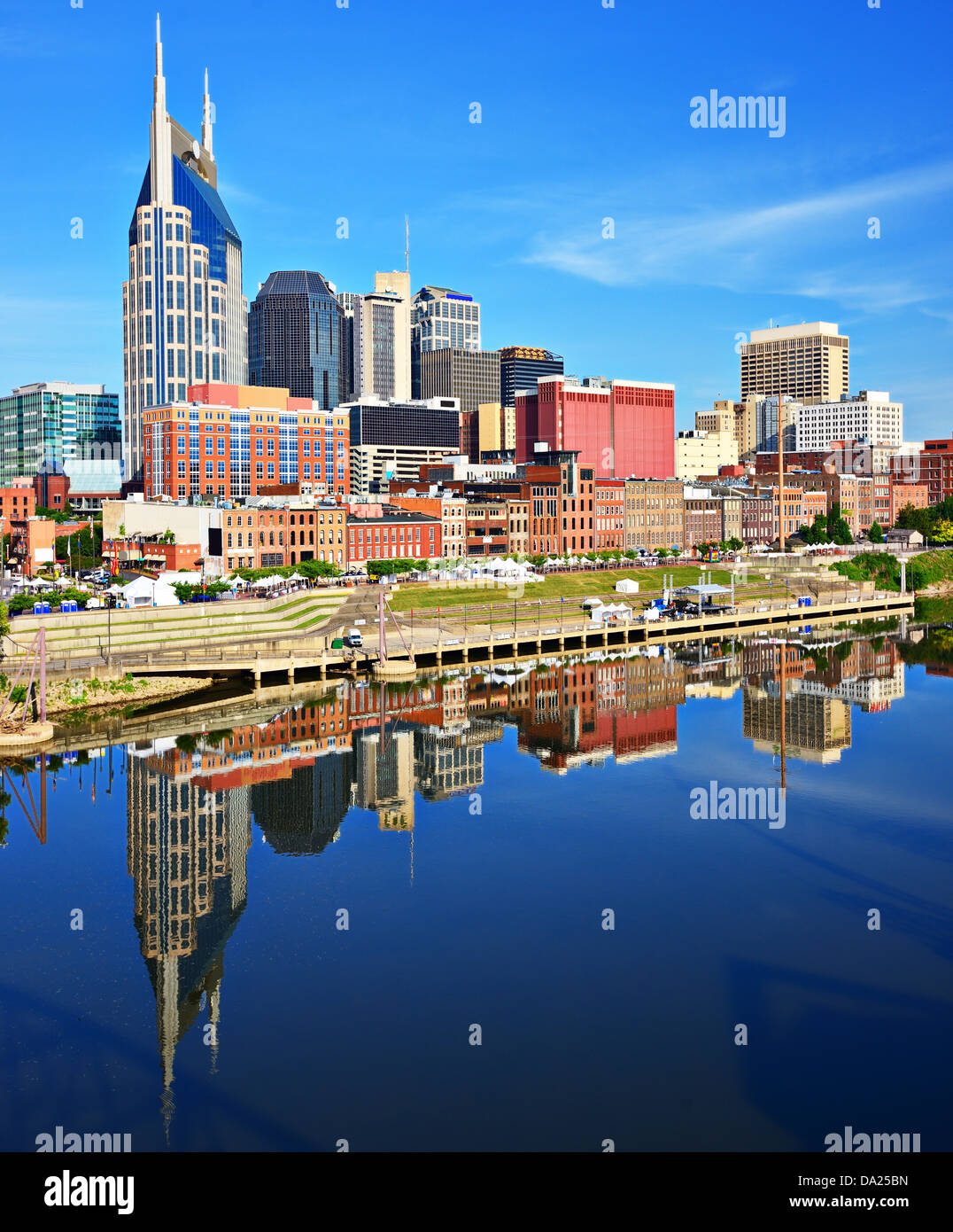 Toits de centre-ville de Nashville, Tennessee, USA. Banque D'Images