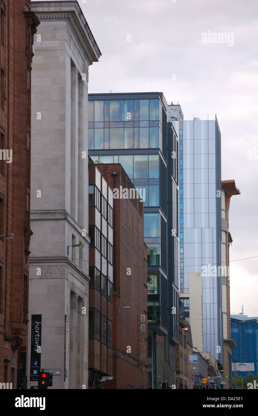 Bâtiments sur West Nile Street à Glasgow, Ecosse Banque D'Images