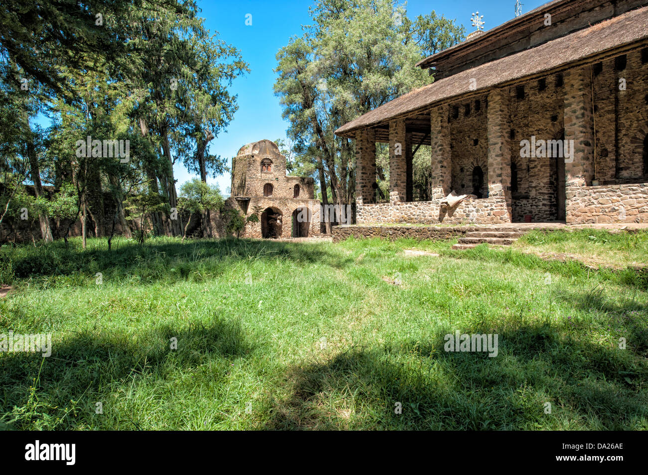 L'Église Debre Birhan Selassie, Gondar, Éthiopie Banque D'Images