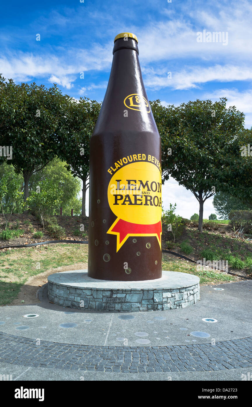 Dh PAEROA Nouvelle-zélande Gaint et citron boisson Paeroa célèbre en Nouvelle Zélande Banque D'Images