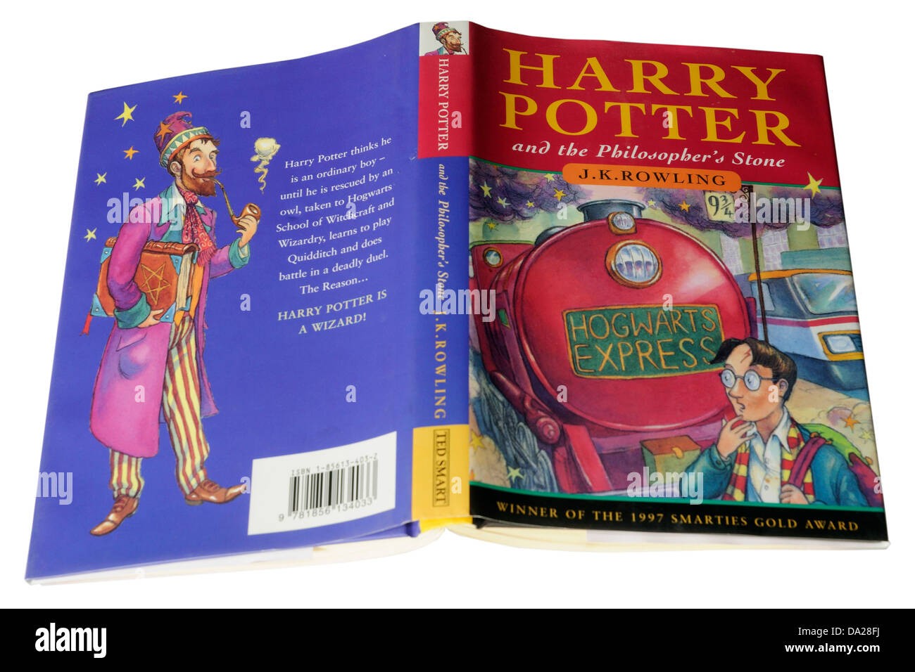 Le 1er livre de Harry Potter Harry Potter et la pierre philosophale Banque D'Images