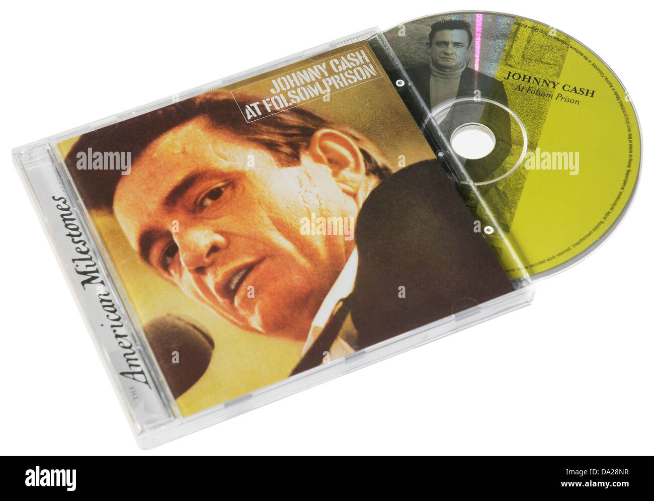 Johnny Cash Live At Folsom Prison album sur CD Banque D'Images