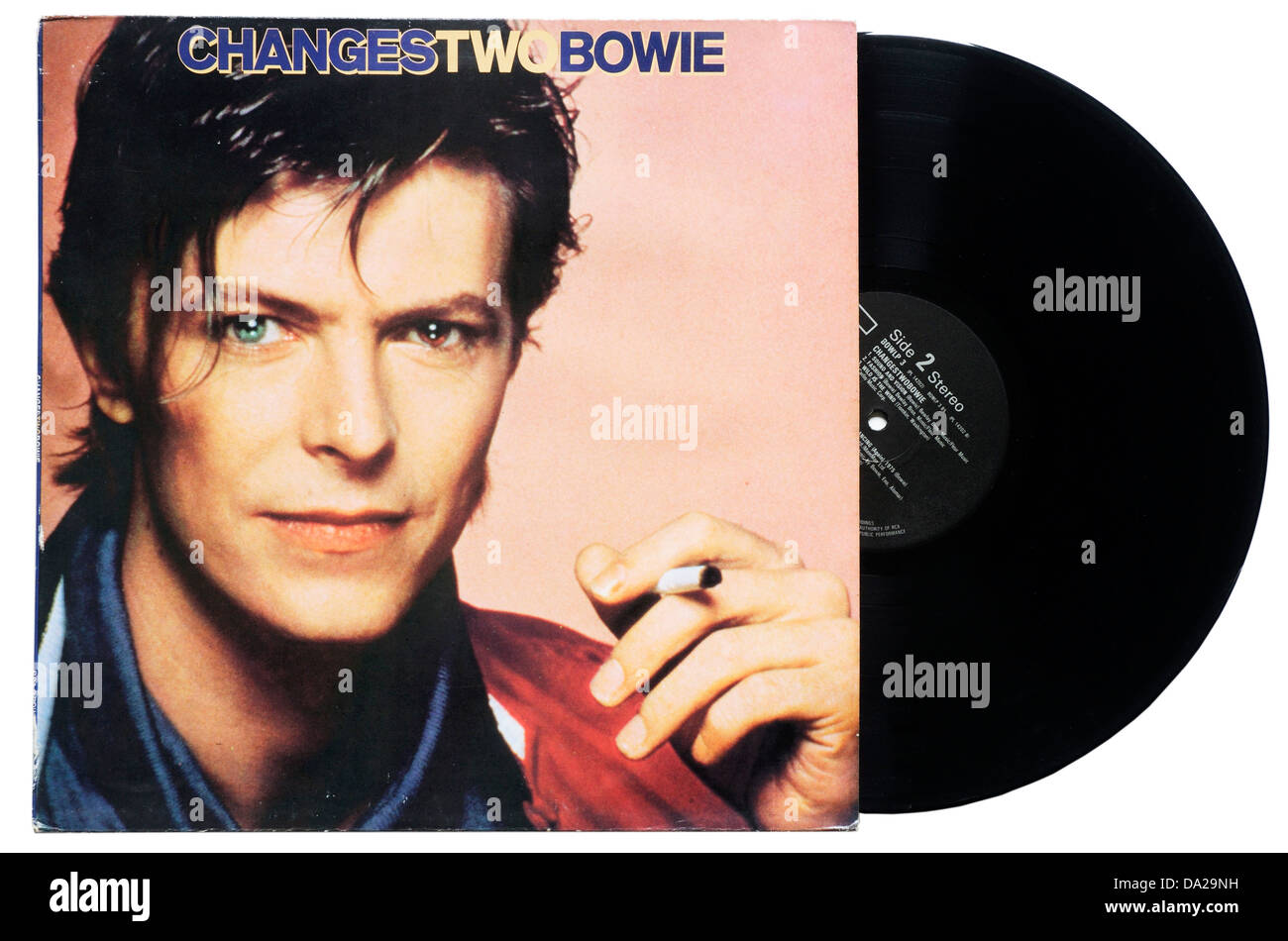 Deux changements de David Bowie album Bowie Banque D'Images