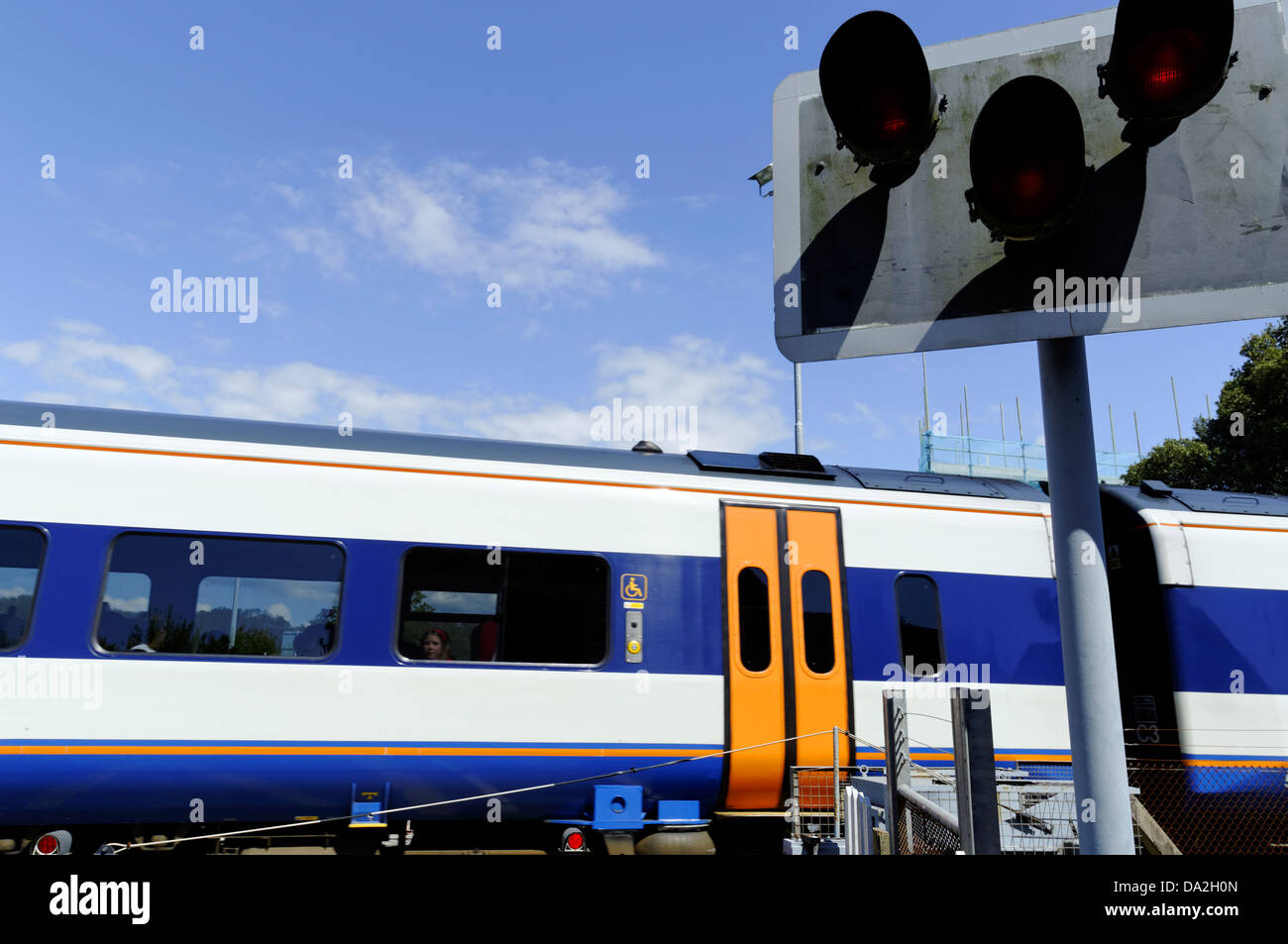Passage à niveau, Lymington, Hampshire, England, UK, FR. Banque D'Images
