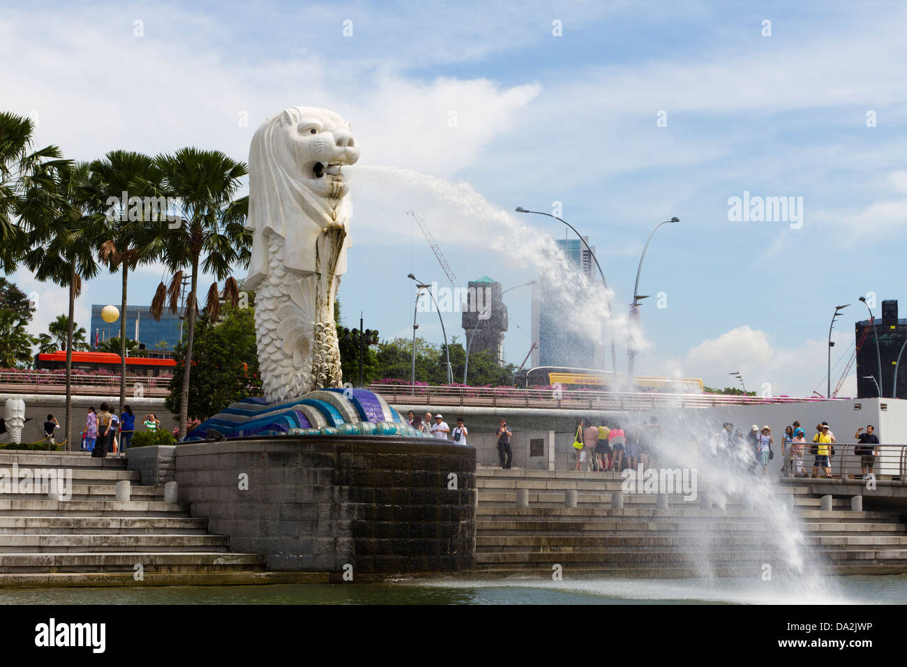 Statue du Merlion Merlion Park, à Singapour Banque D'Images