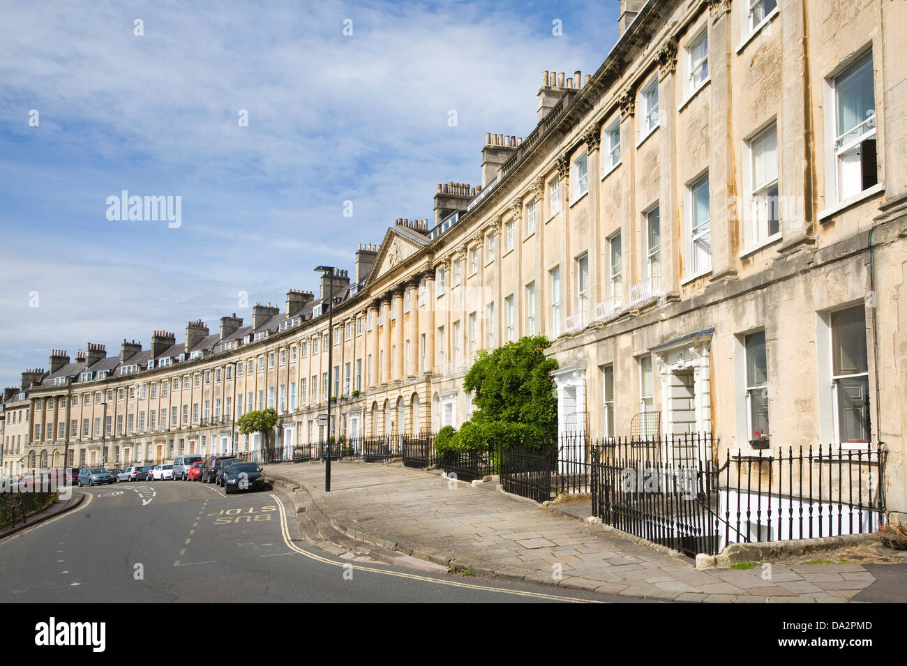 L'architecture géorgienne Camden Crescent, Bath, Somerset, Angleterre Banque D'Images