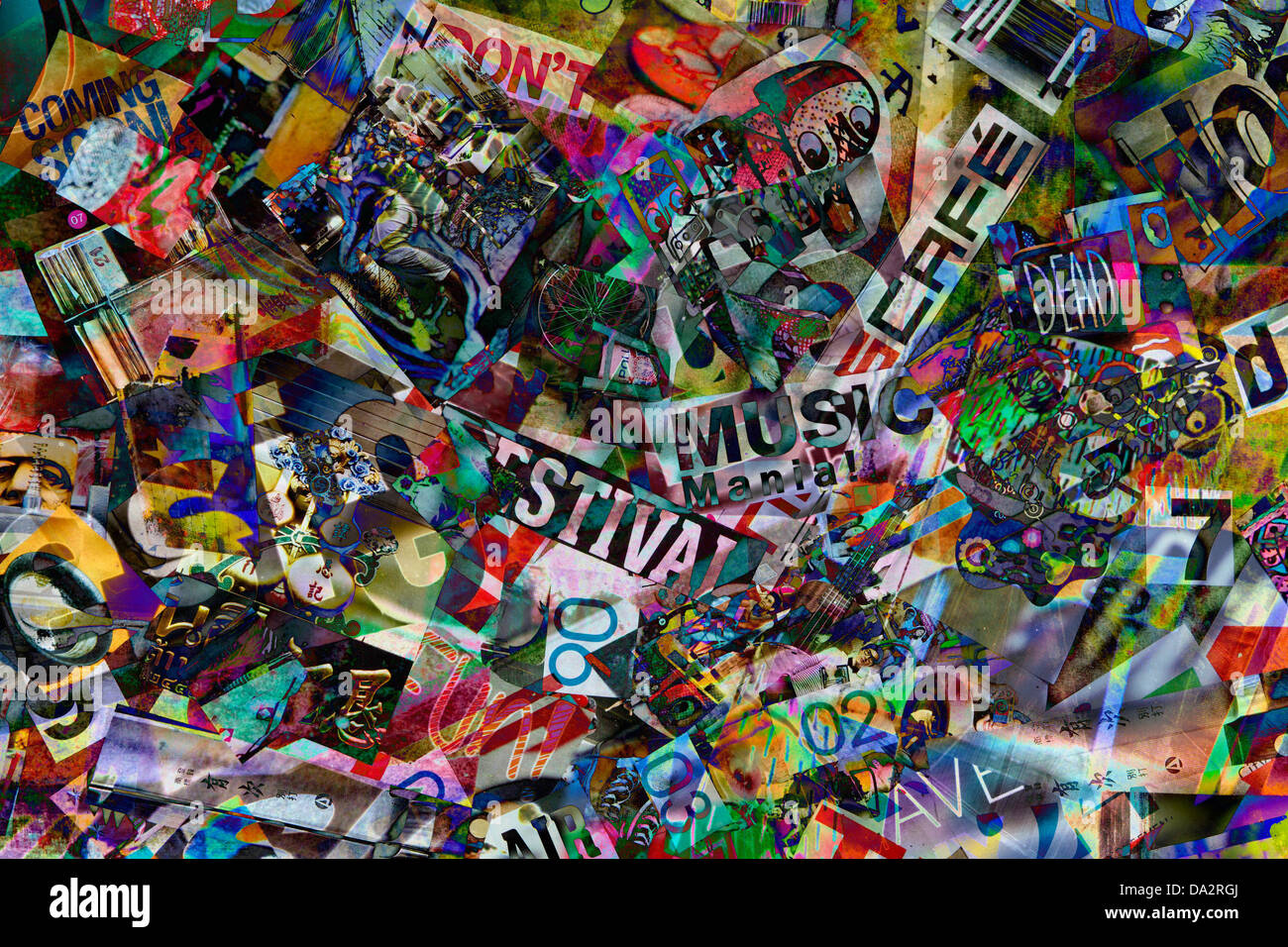 Un collage de la couleur Banque D'Images