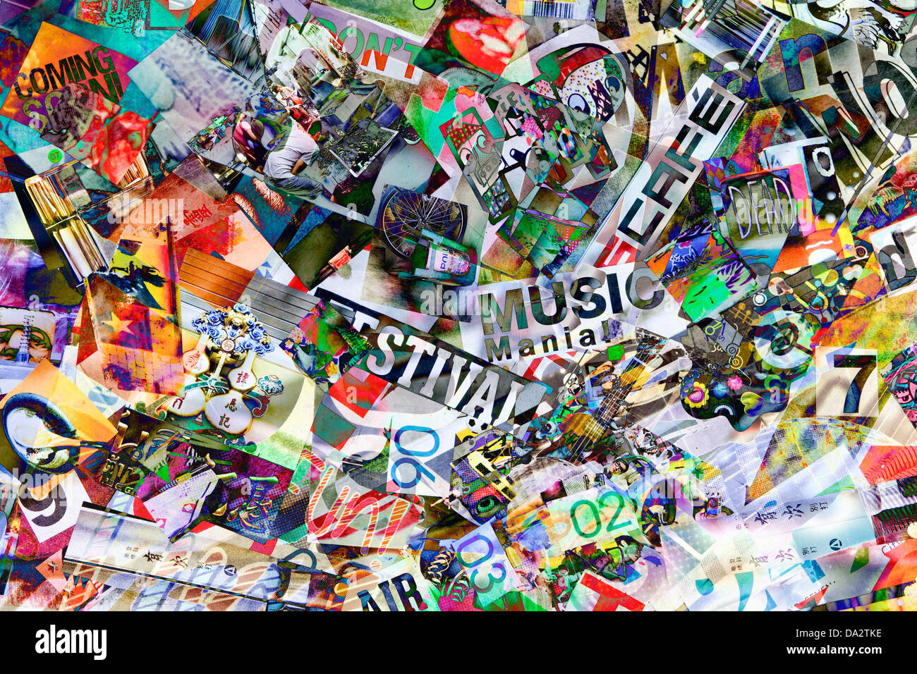 Un collage de la couleur Banque D'Images