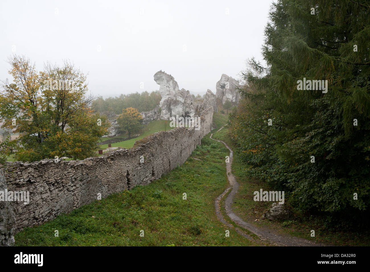 Château d'Ogrodzieniec, Voiodeship de Silésie, Pologne Banque D'Images