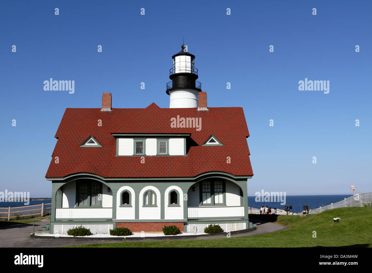 Portland Head Light, Cape Elizabeth , Maine marque le sud de l'ouverture de Casco Bay Banque D'Images