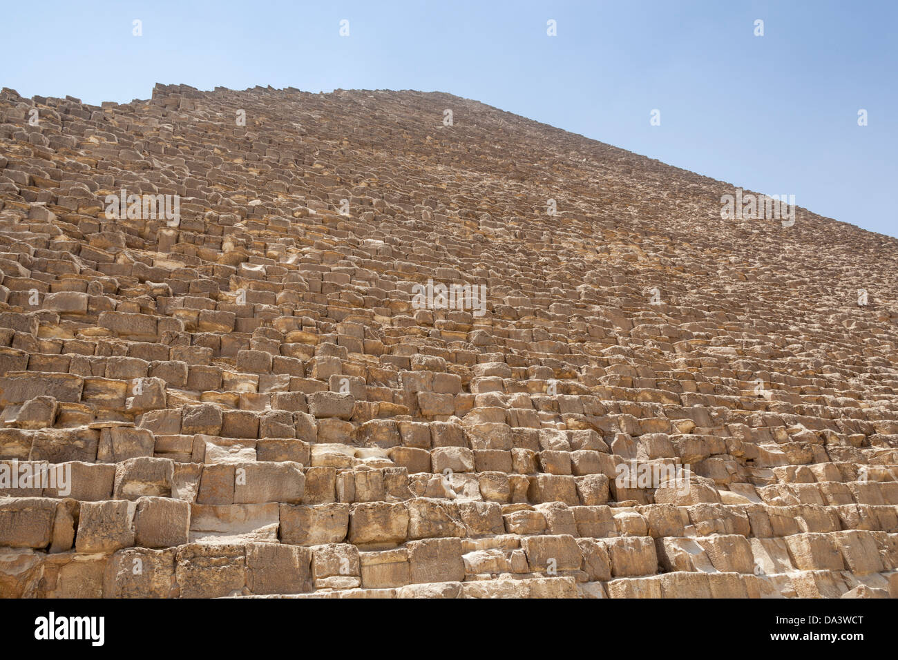 Grande pyramide de Gizeh, également connu sous le nom de pyramide de Chéops et la pyramide de Khéops, à Gizeh, Le Caire, Egypte Banque D'Images