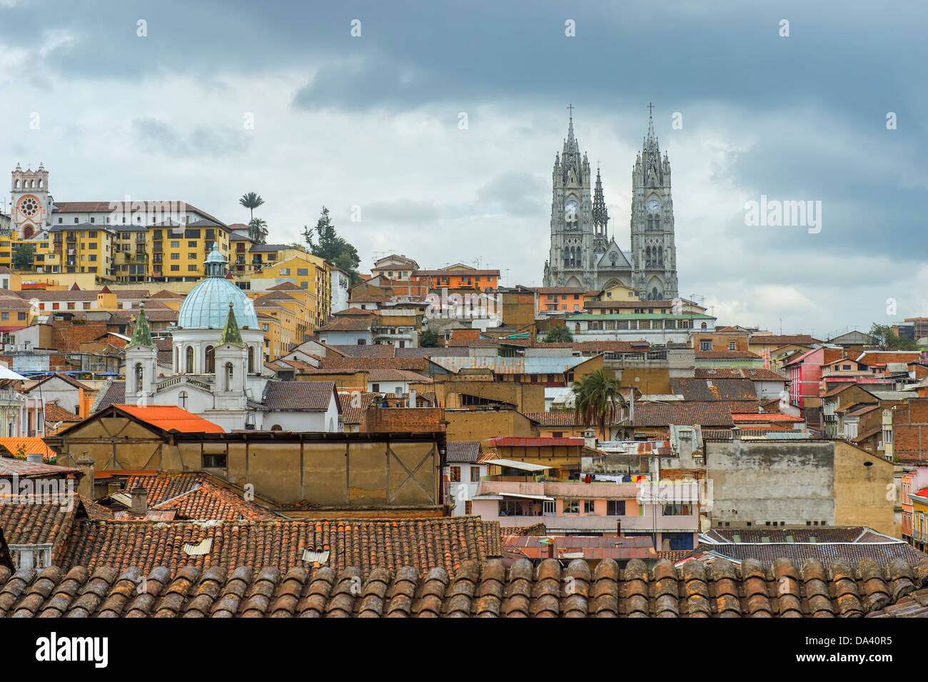 Basilique du Vœu National, Quito, Équateur, la province de Pichincha, Site du patrimoine mondial de l'UNESCO Banque D'Images