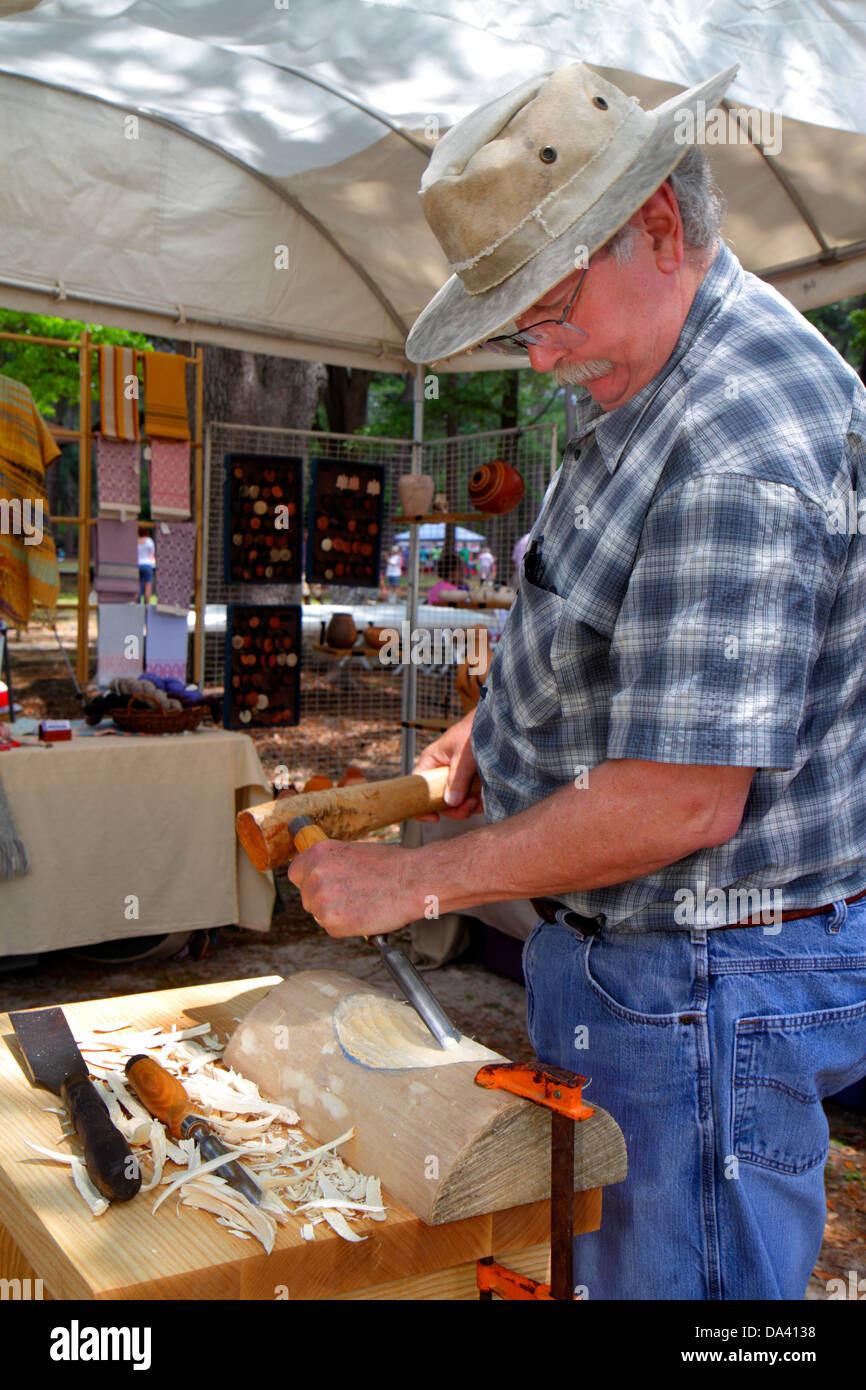 Géorgie, Thomasville, Paradise Park, Rose Show & Festival, week-end, Arts dans le parc, artisanat, marché aux puces, seniors âgés citoyens âgés pensionnés Banque D'Images