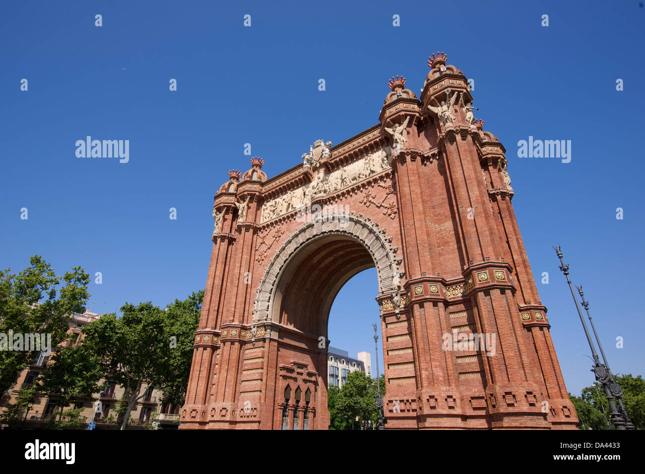 Arc del Triomf à Barcelone, Espagne Banque D'Images