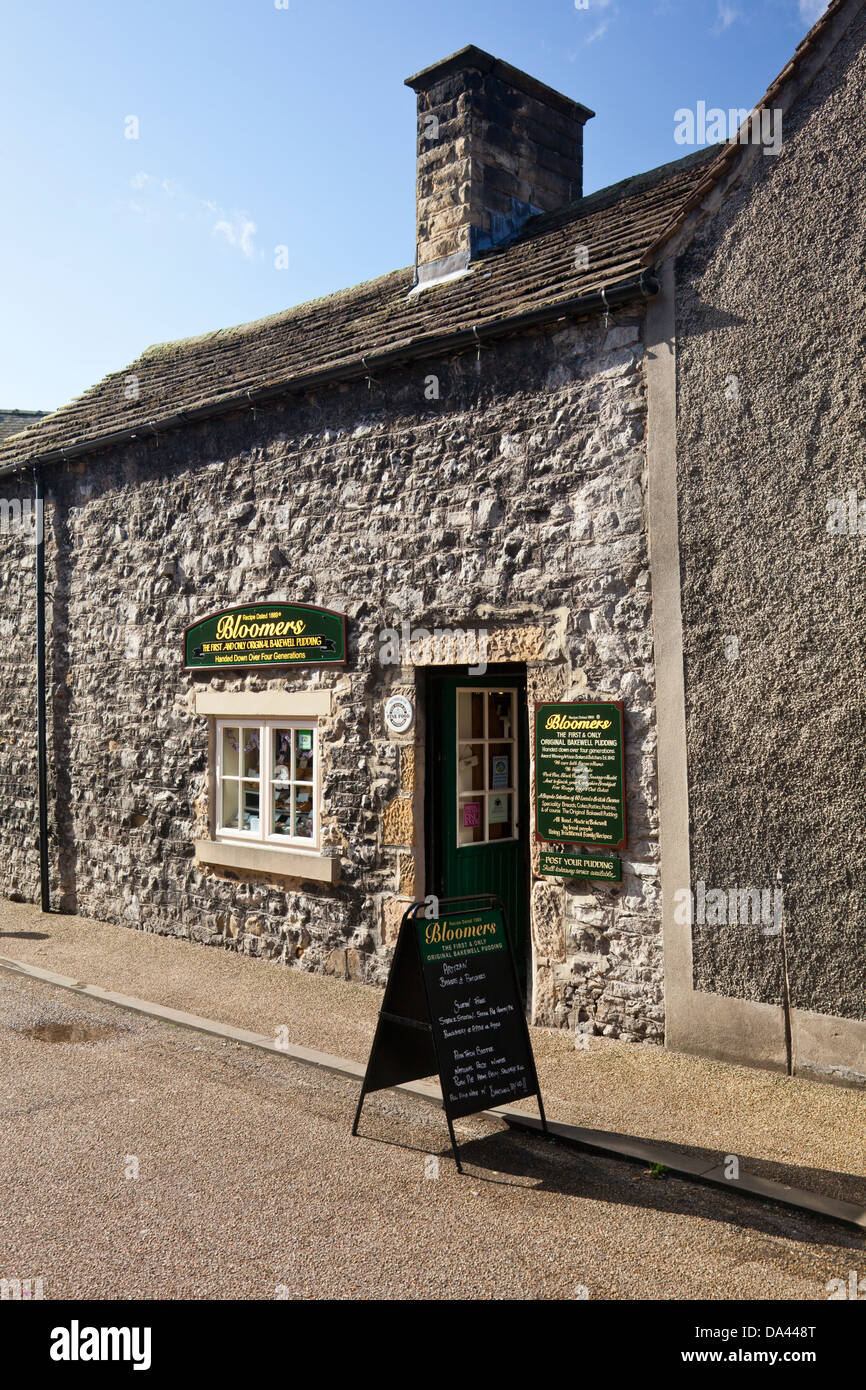 Bakewell pudding shop Bloomers de Bakewell, Derbyshire, Angleterre, RU Banque D'Images