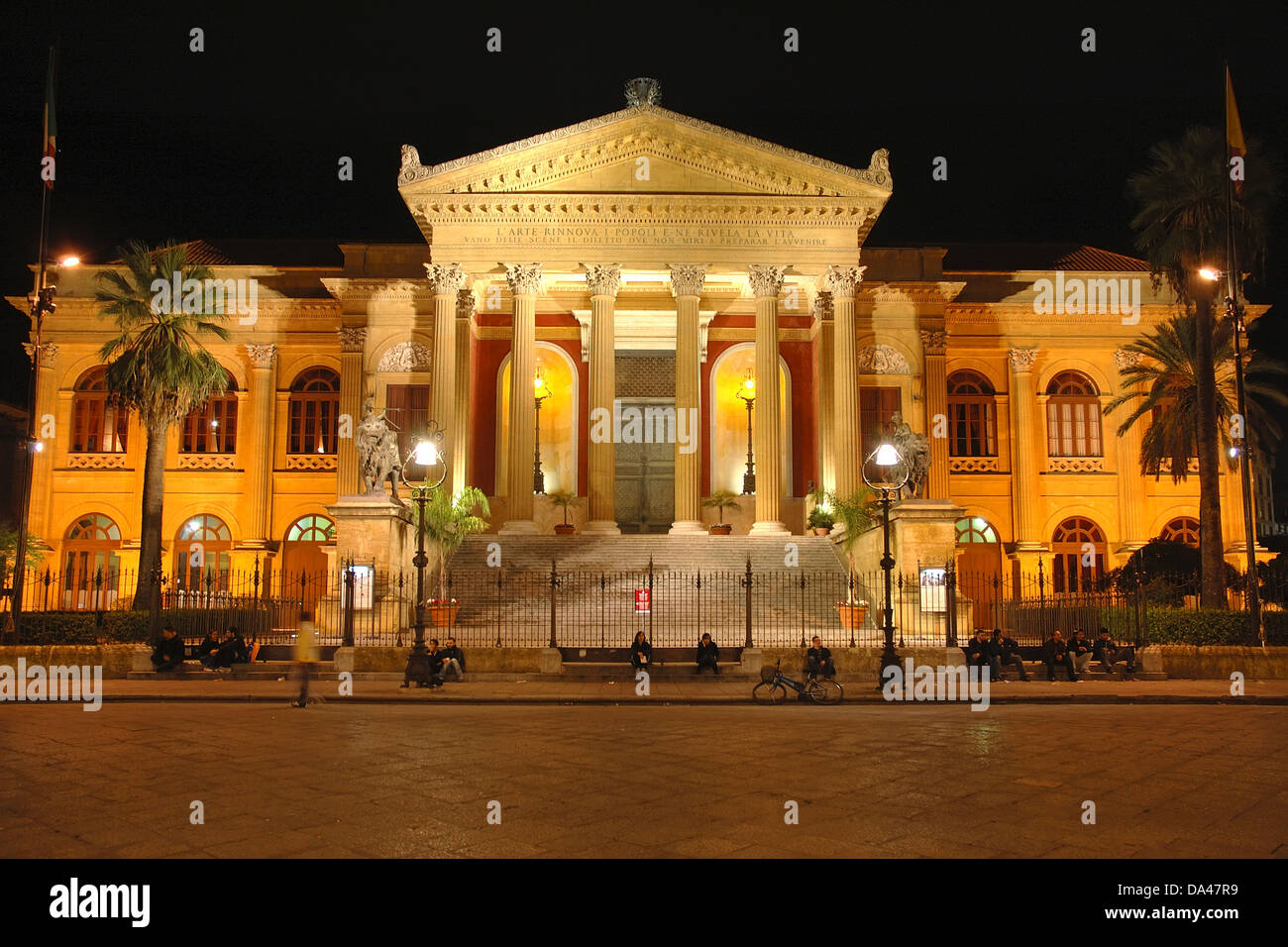Teatro Massimo, l'opera house à Palerme - Italie Banque D'Images