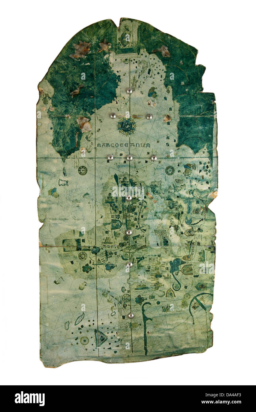 Ancienne carte au trésor Banque D'Images