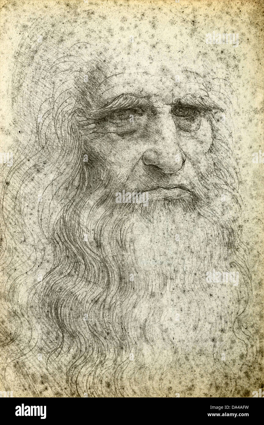 Léonard de Vinci autoportrait, 1512 Banque D'Images