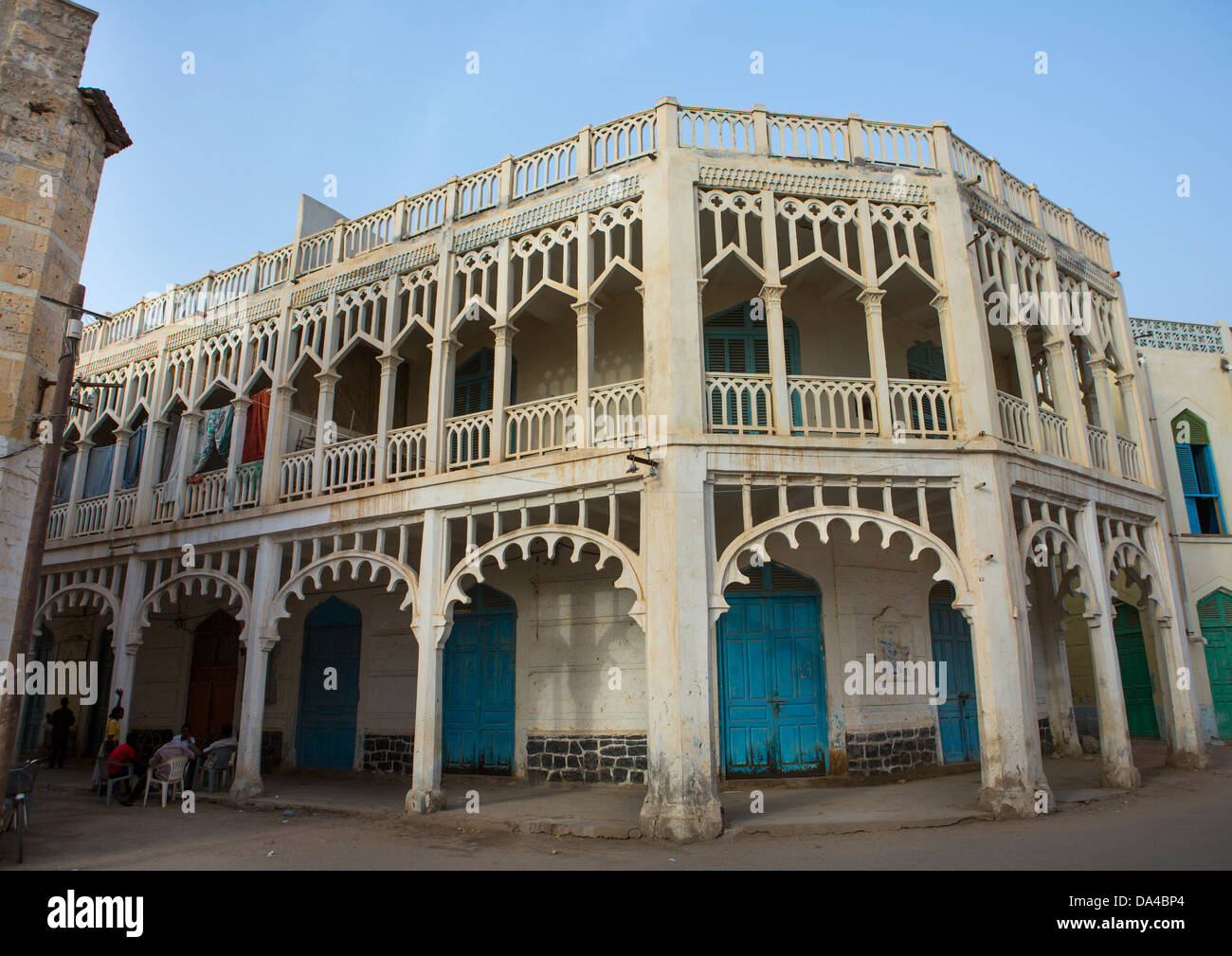 Architecture bâtiment Ottoman, Massawa, l'Érythrée Banque D'Images