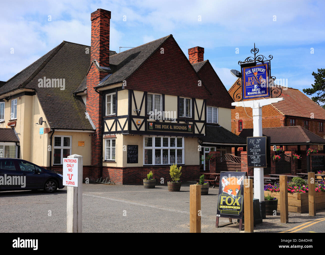 Le Fox and Hounds public house à Heacham, Norfolk, Angleterre. Banque D'Images