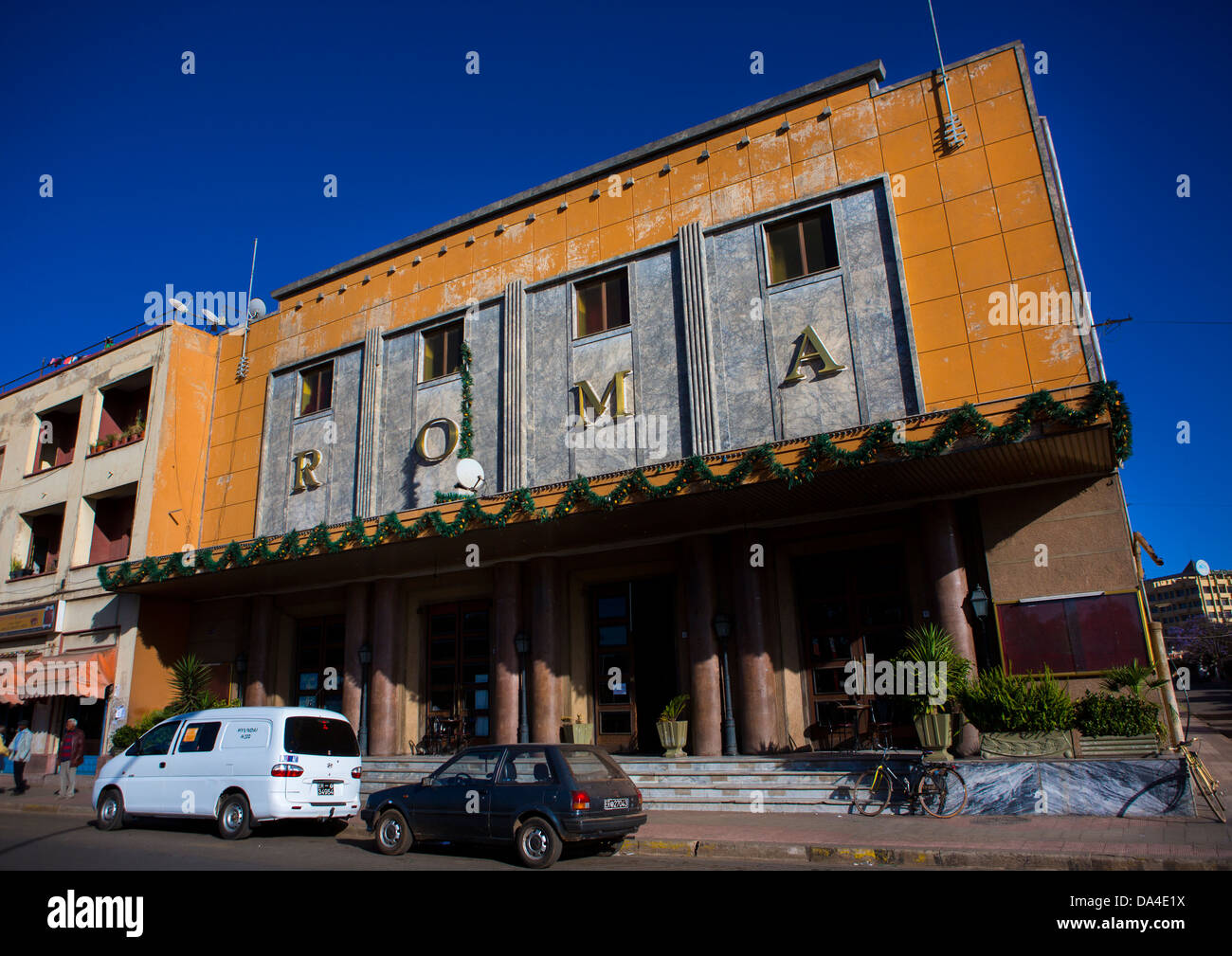 Ancien cinéma italien Roma, Asmara, Erythrée Banque D'Images