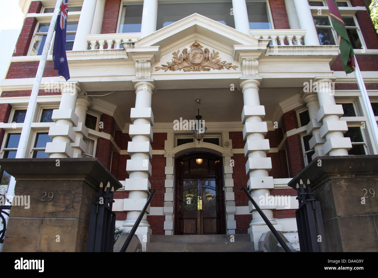 Hobart Athenaeum Club sur Davey Street Banque D'Images