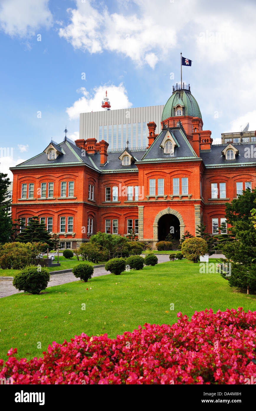 L'ancien bureau du gouvernement d'Hokkaido à Sapporo, au Japon. Banque D'Images