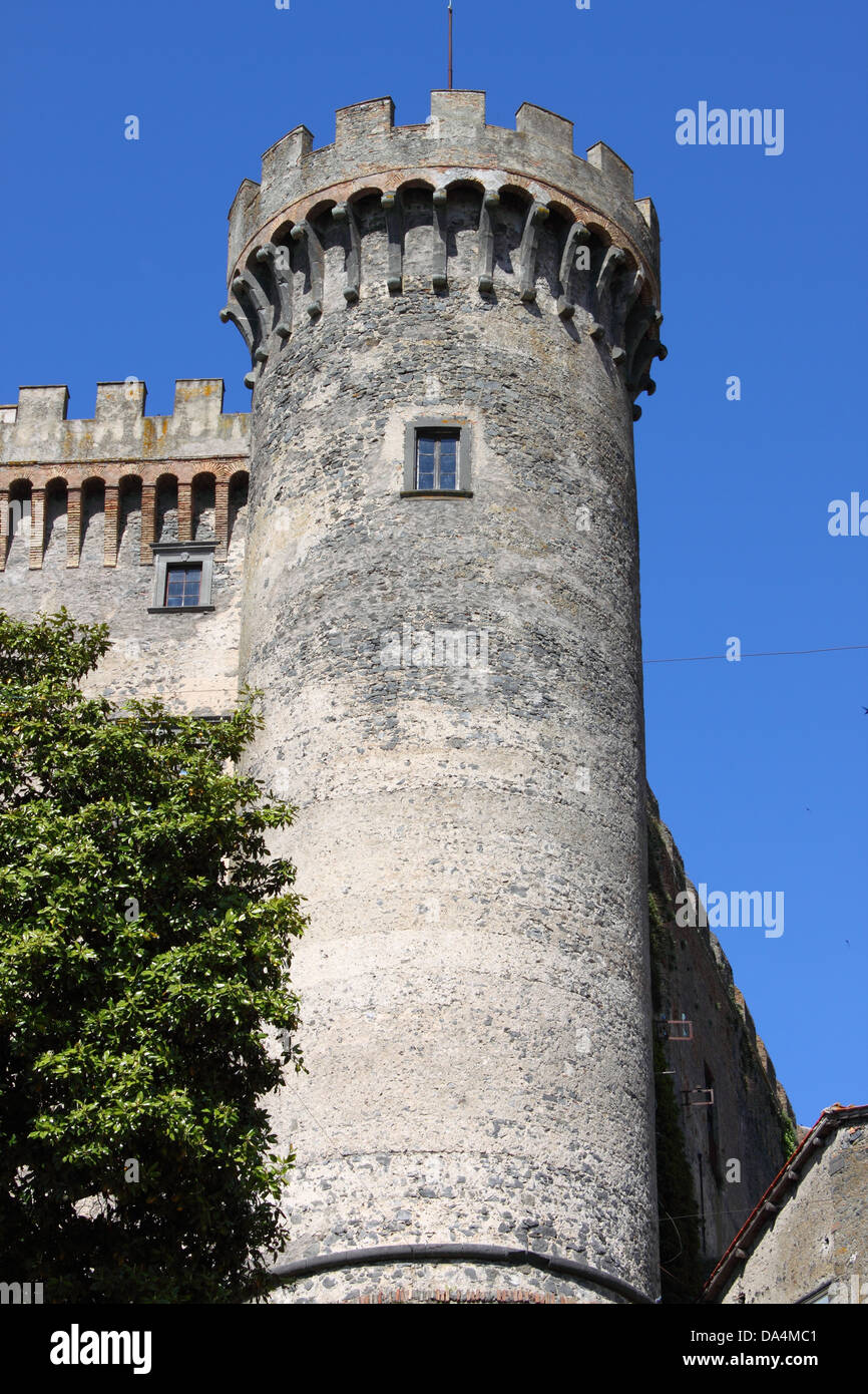 Le bastion du Château Odescalchi à Bracciano. Rome, Italie Banque D'Images