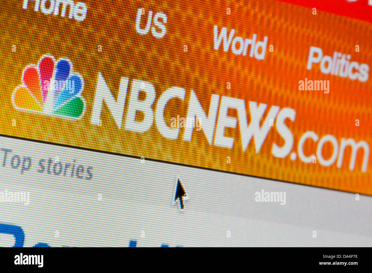 Gros plan du logo NBC News comme vu sur son site web. (Usage éditorial uniquement : -Print, télévision, e-book et le comité éditorial du site). Banque D'Images