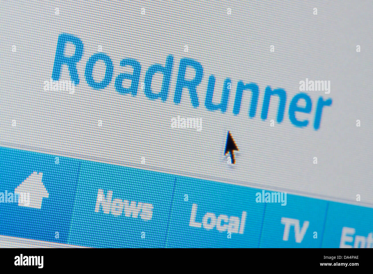 De près de l'logo RoadRunner comme vu sur son site web. (Usage éditorial uniquement : -Print, télévision, e-book et le comité éditorial du site). Banque D'Images