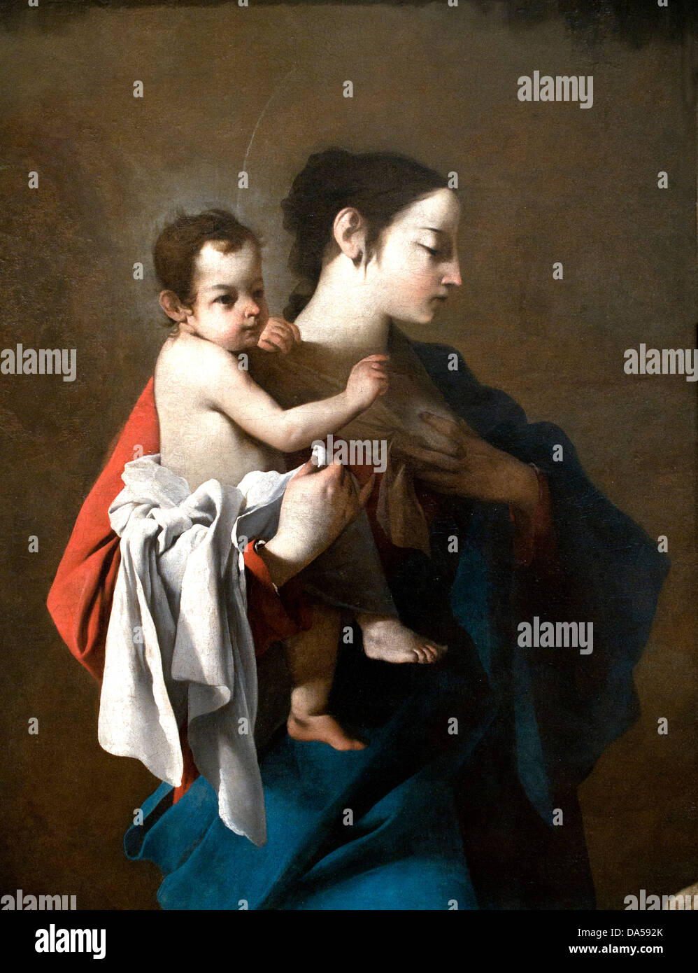 La Vierge à l'enfant de Jean Tassel 1608-1662 Louvre, Paris, France, Français Banque D'Images