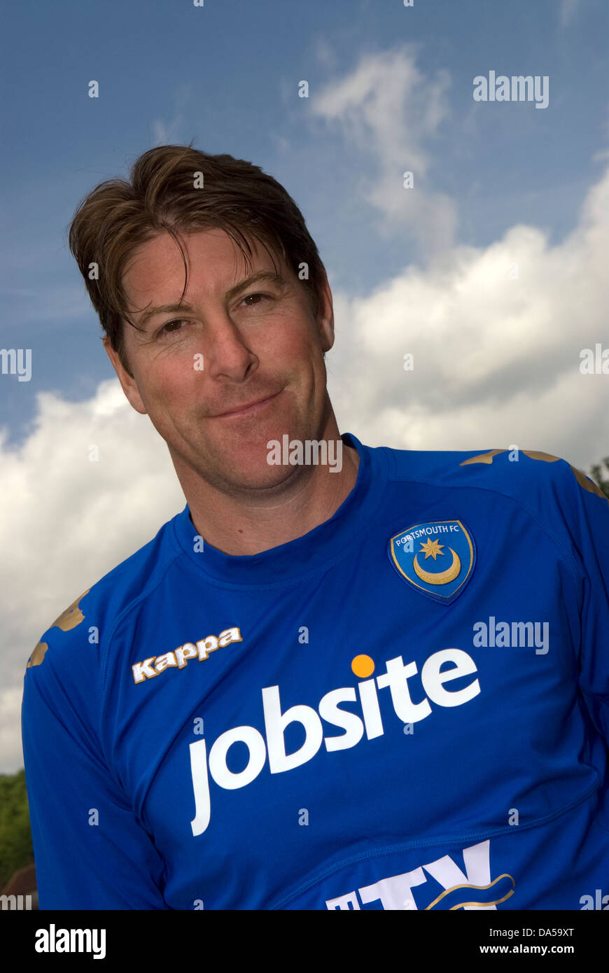 Ancien joueur de football angleterre portsmouth et Darren anderton à un match d'exhibition, fernhurst, Haslemere, UK. Banque D'Images