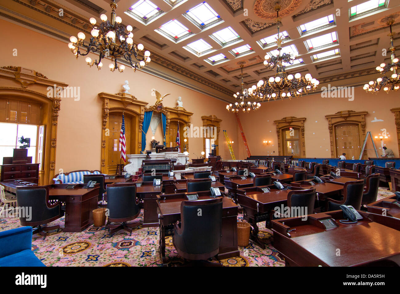 L'Assemblée générale de l'Ohio à l'Ohio Statehouse à Columbus, Ohio, USA. Banque D'Images