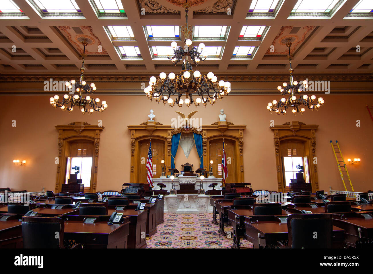 L'Assemblée générale de l'Ohio à l'Ohio Statehouse à Columbus, Ohio, USA. Banque D'Images