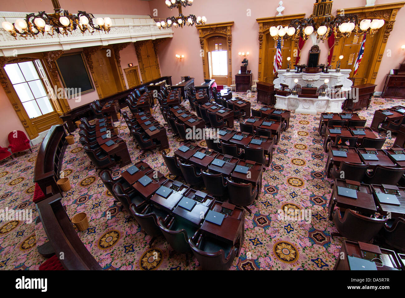 L'Assemblée générale de l'Ohio à l'Ohio Statehouse à Columbus, Ohio, USA. Banque D'Images