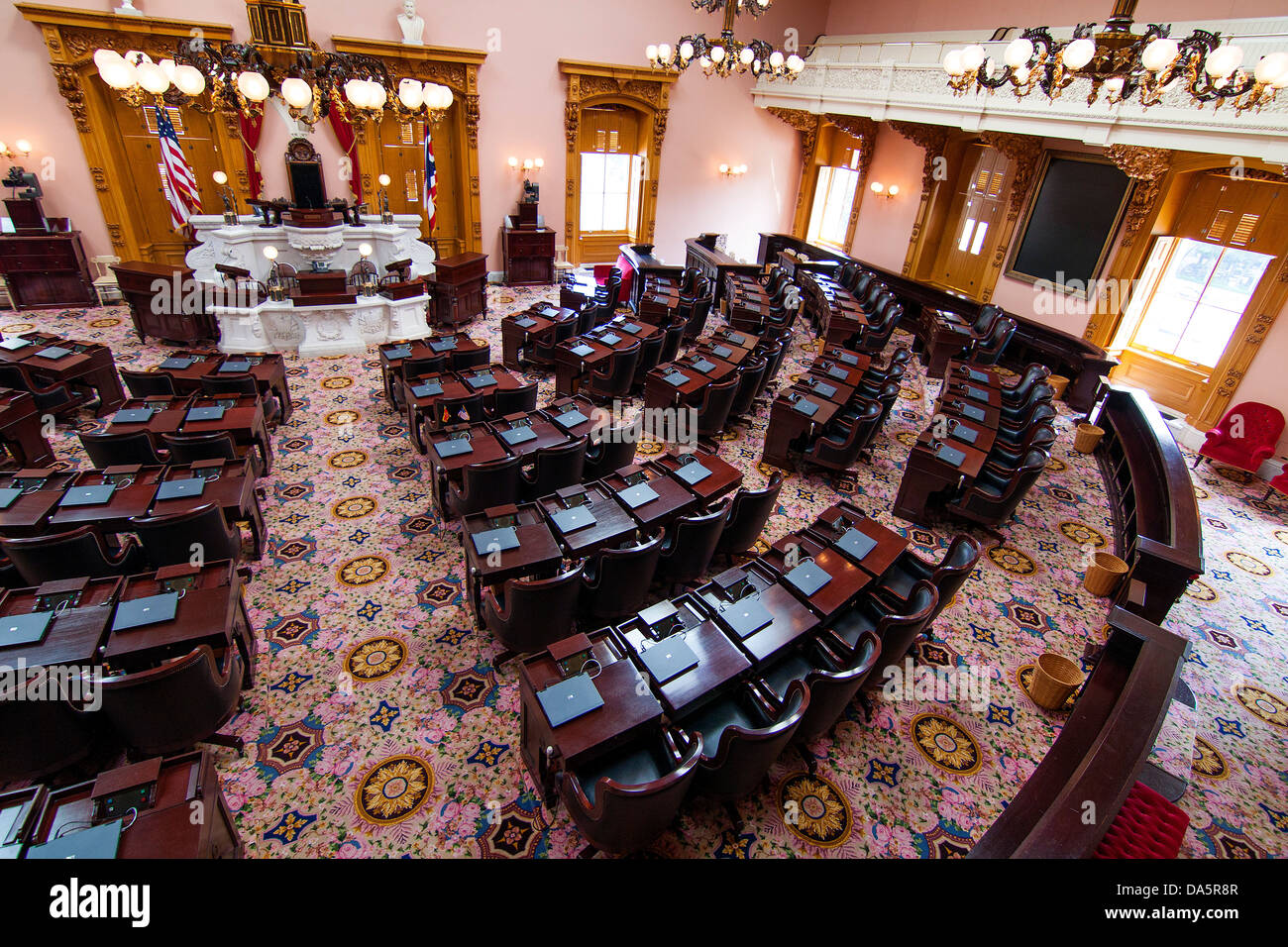 L'Assemblée générale de l'Ohio à l'Ohio Statehouse à Columbus, Ohio, USA. Banque D'Images