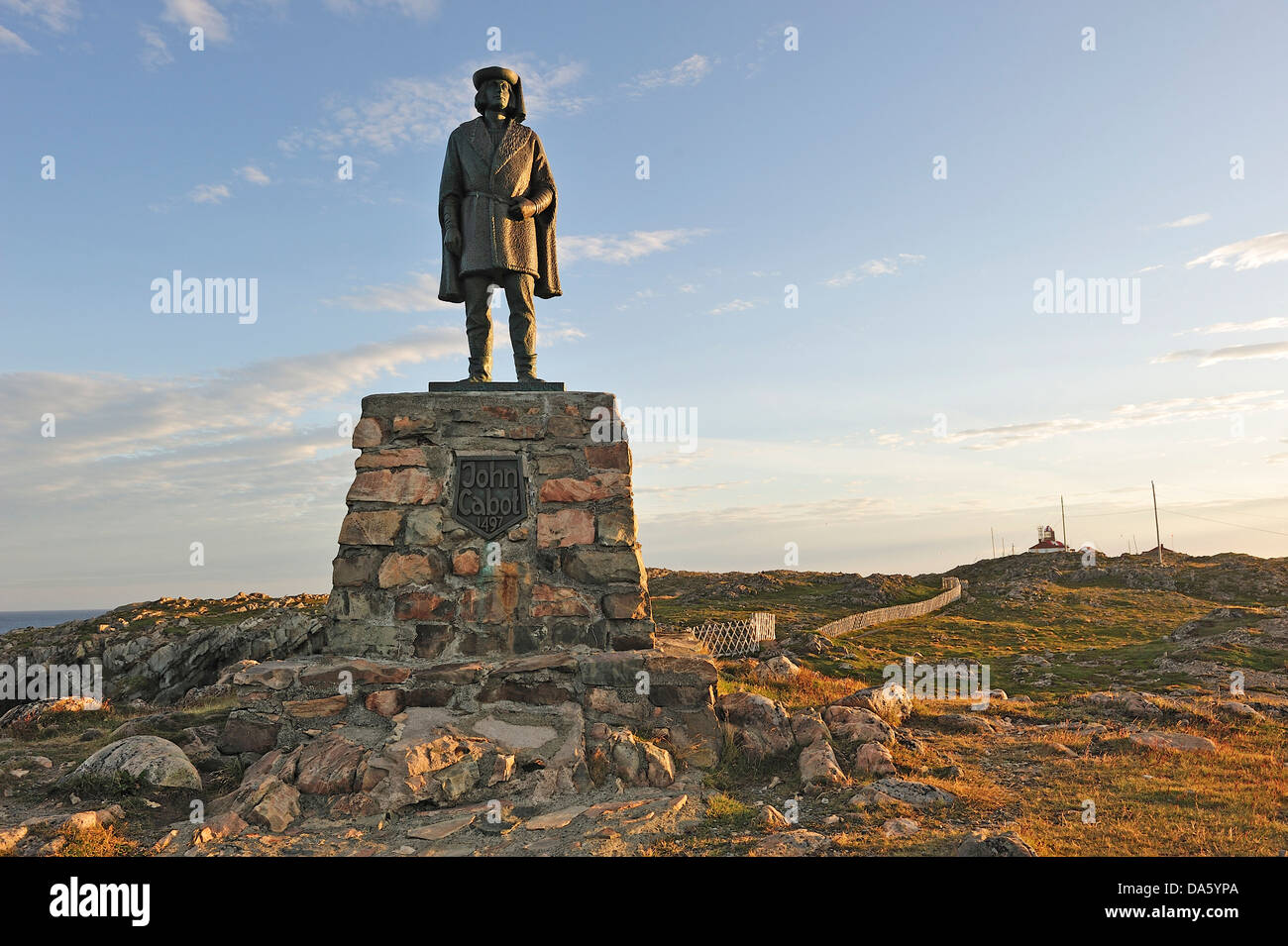 John Cabot, Cabot, statue, Bonavista, Terre-Neuve, Canada, Banque D'Images