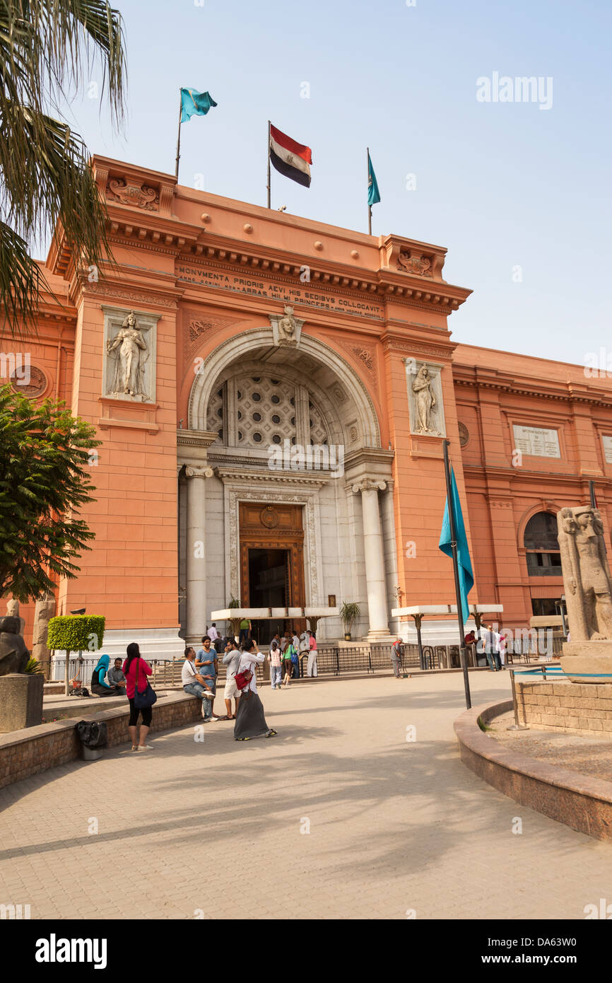 Le Musée égyptien, également connu sous le nom de Musée d'antiquités égyptiennes et Musée du Caire, Le Caire, Egypte Banque D'Images