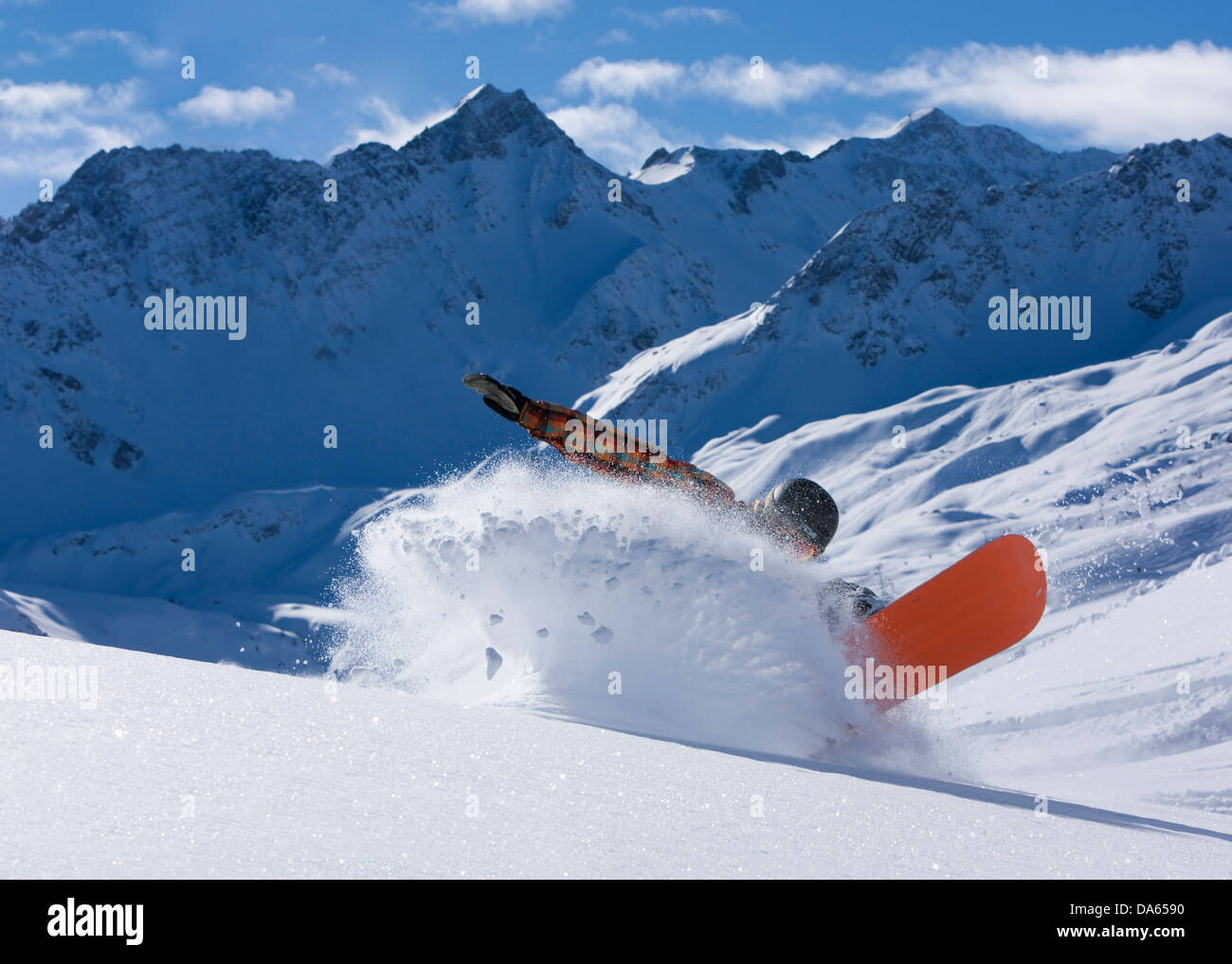 Snowboard, Arosa, montagne, montagne, hiver, canton, GR, Grisons, Grisons, snowboard, snowboard, homme, sports d'hiver, Banque D'Images