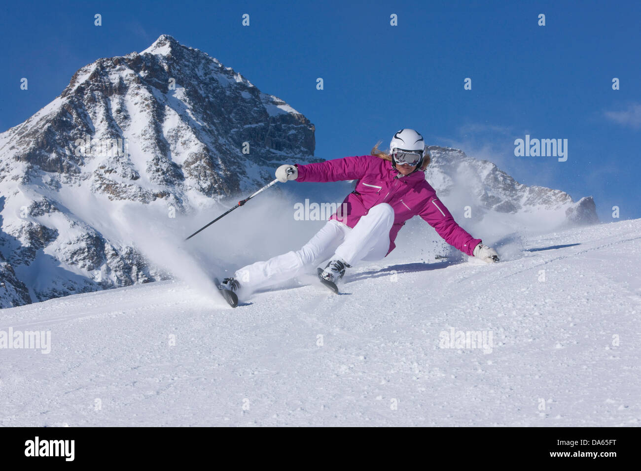 Ski, sports d'hiver, ski, ski, ski, Corviglia, sports d'hiver, Carving, hiver, sport, temps libre, loisirs, adventur Banque D'Images