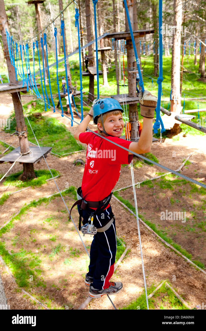 Parc d'été, sport, sport, temps libre, loisirs, aventure, canton, GR, Grisons, Grisons, escalade, Suisse, Europe, Banque D'Images