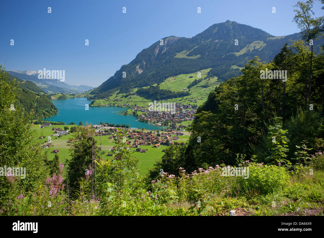 Lungern, lac de montagne, lac, canton, Obwalden, Suisse, Europe, Banque D'Images
