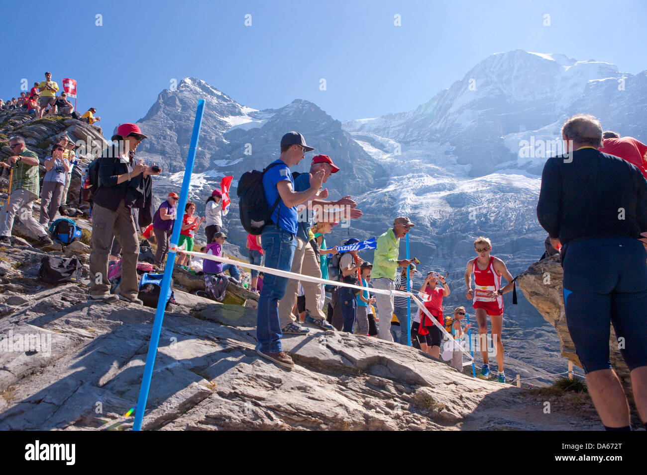 Jungfrau marathon, marathon, mountain run, run, sport, paysages de montagne, paysage, montagne, montagnes, route de montagne, l'été s Banque D'Images