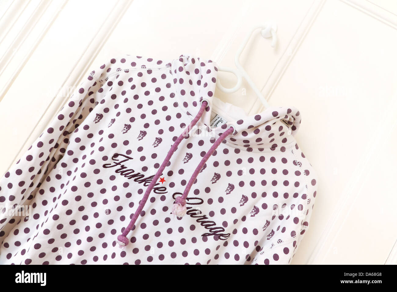 Polka Dots Cavalier Hoody Frankie Garage Banque D'Images