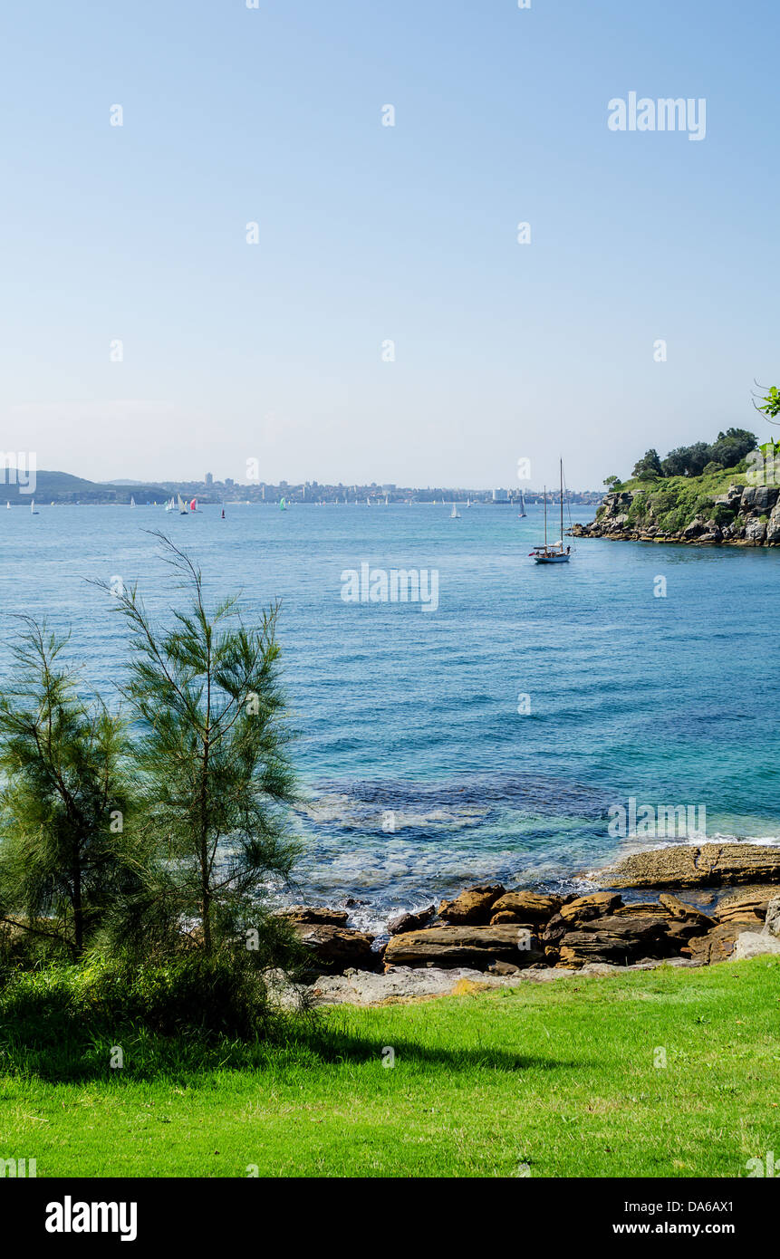 Baie de persil à Sydney avec ses cove, terrain de la réserve. Banque D'Images